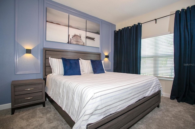 bedroom with carpet floors