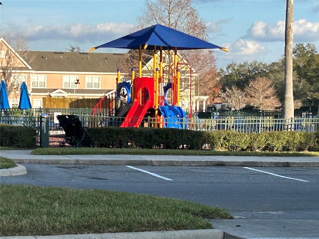 view of jungle gym