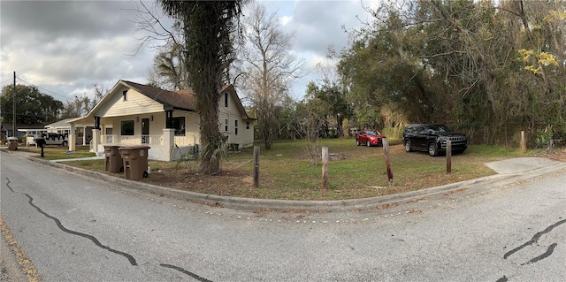 view of road with curbs