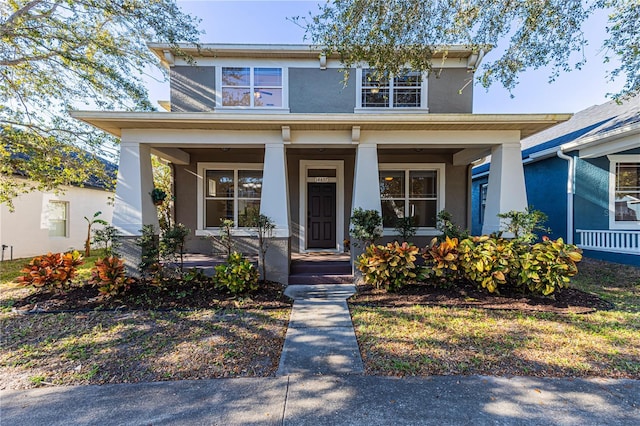 view of front of house with covered porch