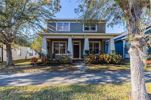 view of front of property featuring a porch