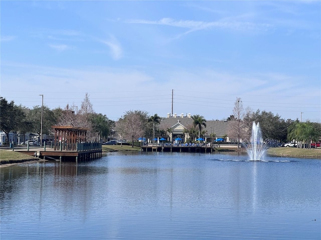 view of water feature