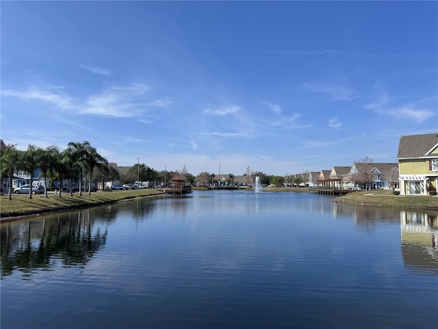 view of water feature