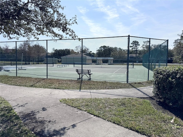 view of tennis court