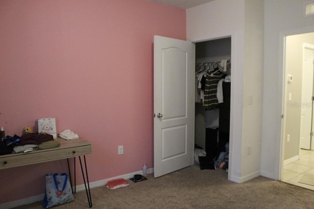 view of carpeted bedroom