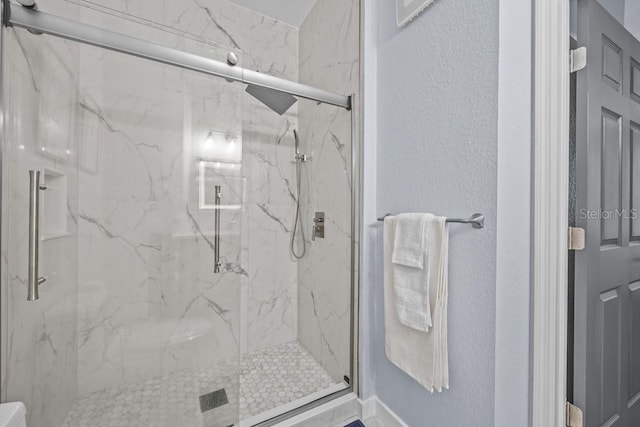 bathroom with walk in shower