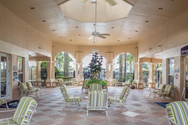 view of patio / terrace with ceiling fan