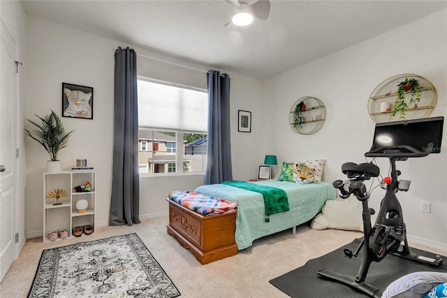 view of carpeted bedroom