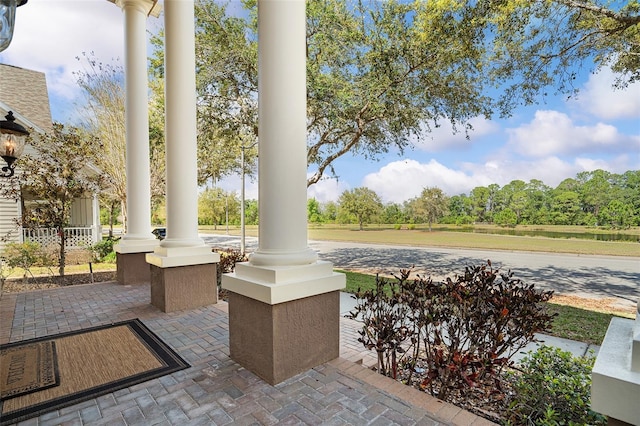 view of patio with covered porch