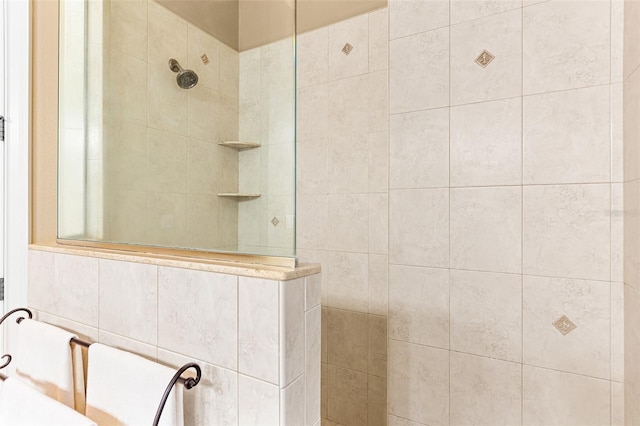 full bathroom featuring walk in shower