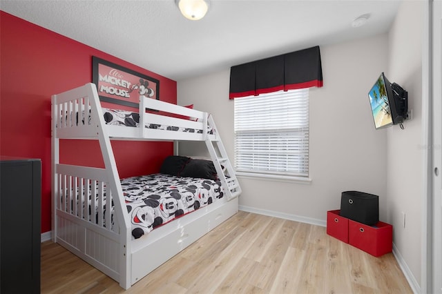 bedroom featuring light hardwood / wood-style floors