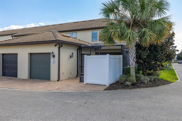 view of front of house featuring a garage