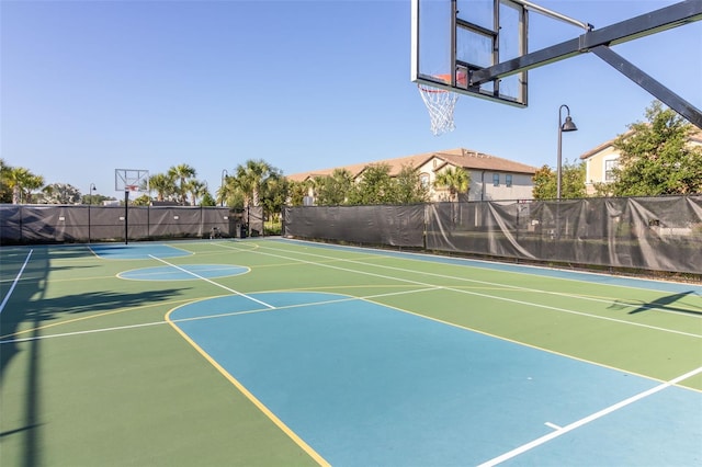 view of basketball court