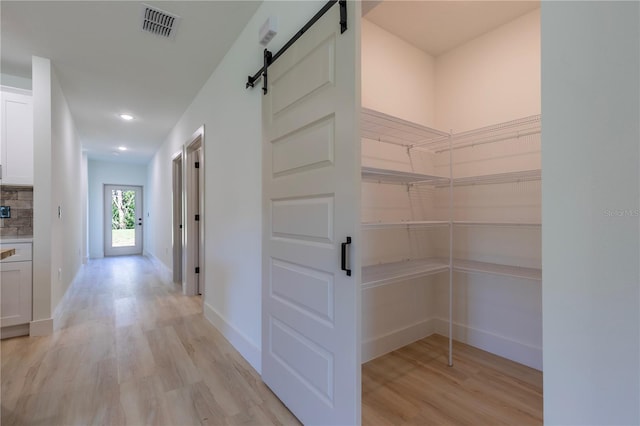 pantry with visible vents