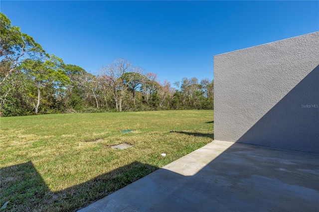 view of yard featuring a patio