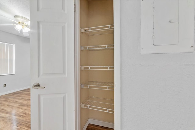 pantry featuring electric panel