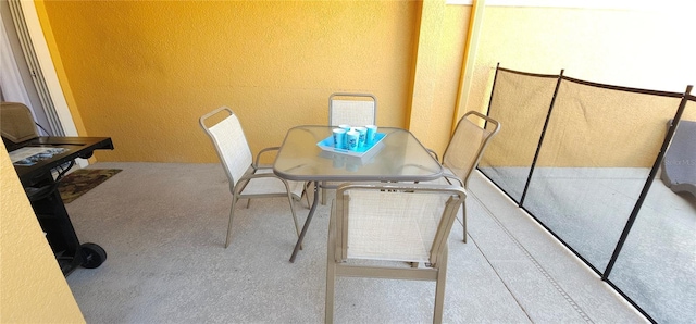 balcony featuring a patio area