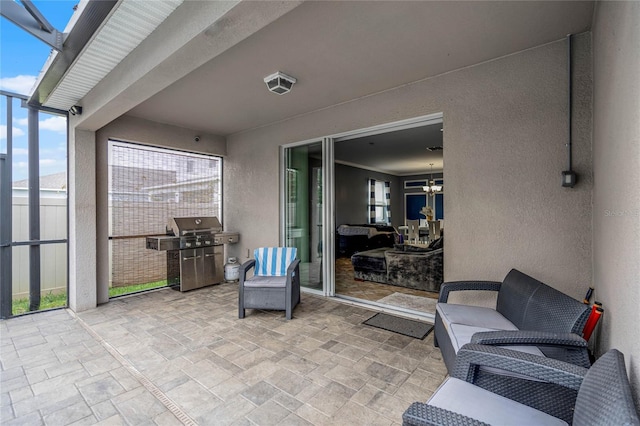 view of patio / terrace featuring area for grilling