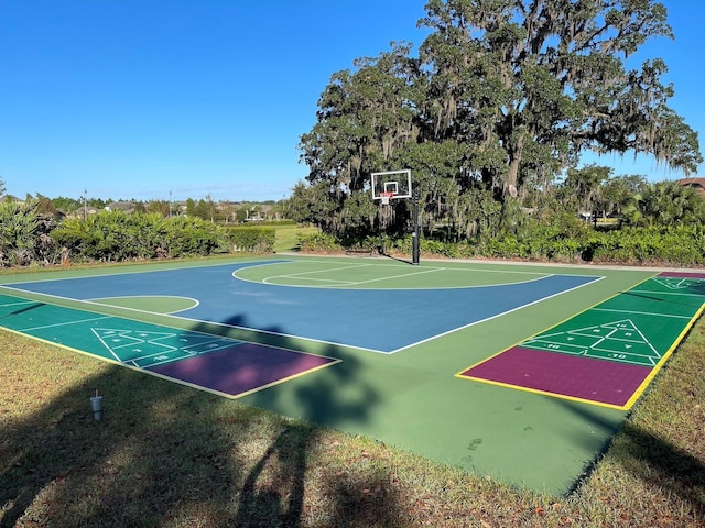 view of basketball court with community basketball court