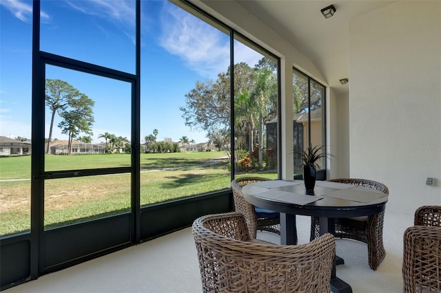 view of sunroom