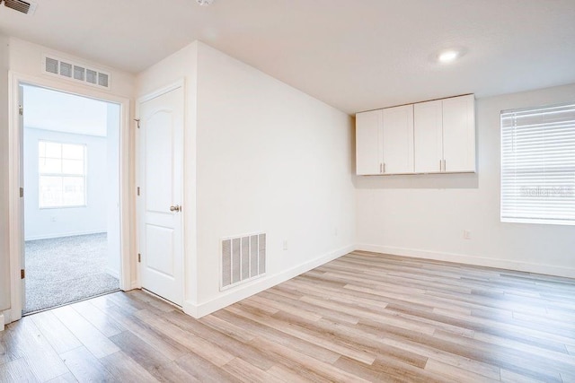 empty room featuring light hardwood / wood-style flooring