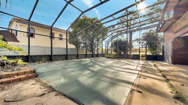 exterior space featuring a lanai