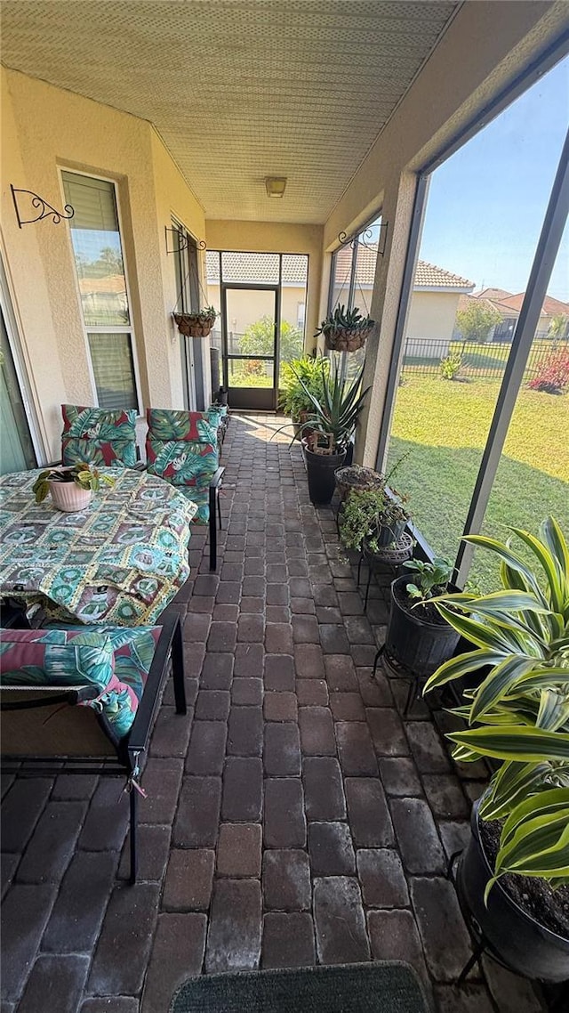 view of sunroom / solarium