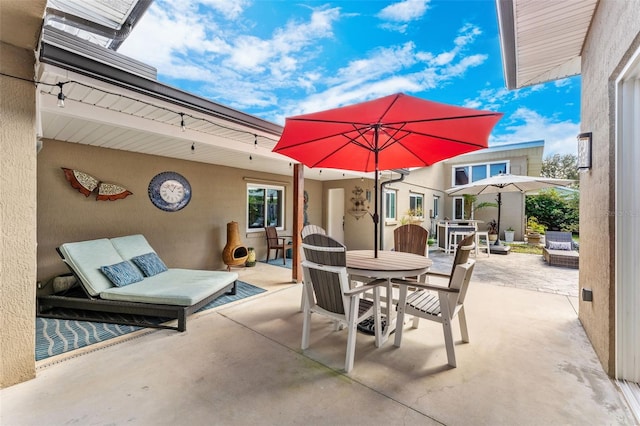 view of patio / terrace with an outdoor living space