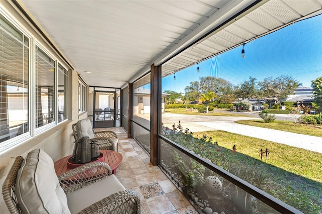 view of sunroom