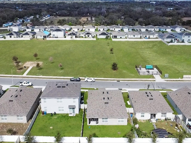 aerial view with a residential view