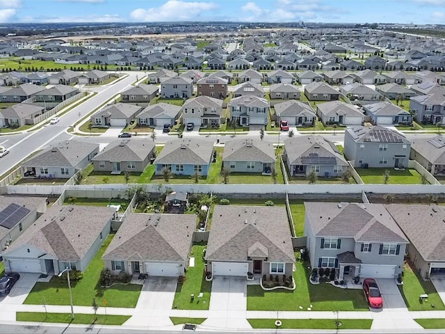 bird's eye view featuring a residential view