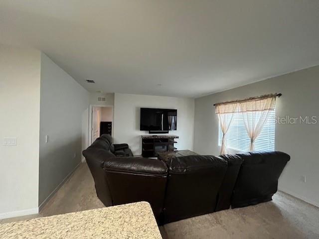 view of carpeted living room