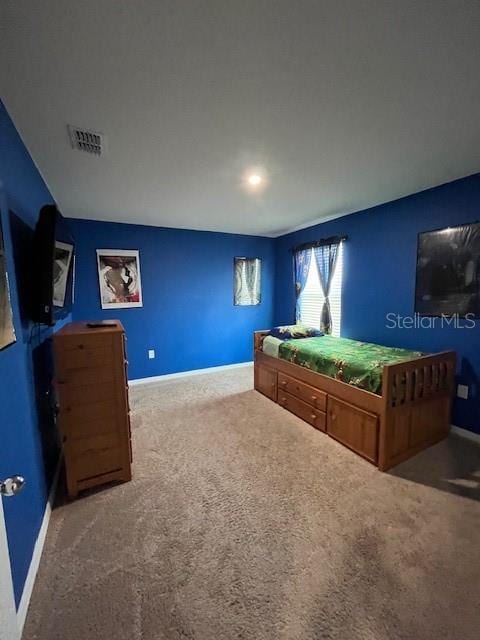 view of carpeted bedroom