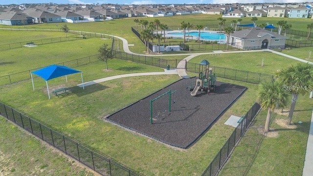 1827 Silverbell Loop, Haines City, FL 33844 - aerial view of residential area featuring a pool