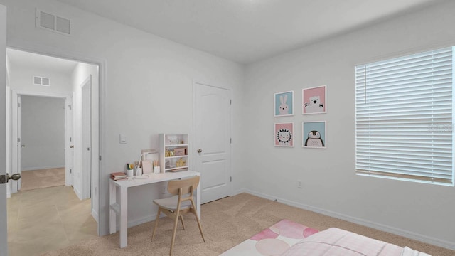 1827 Silverbell Loop, Haines City, FL 33844 - bedroom featuring an office area and light colored carpet