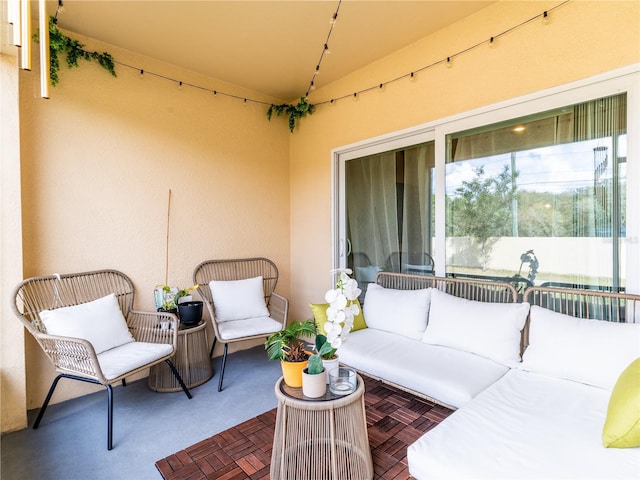 view of patio with outdoor lounge area