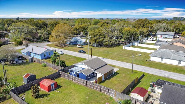 aerial view featuring a residential view