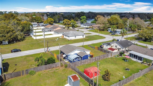 bird's eye view with a residential view