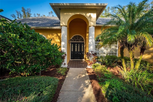 entrance to property with french doors