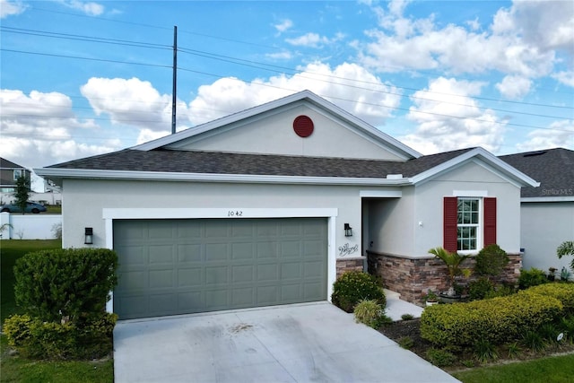 ranch-style house with a garage