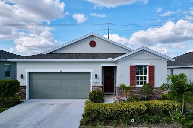 ranch-style house with a garage