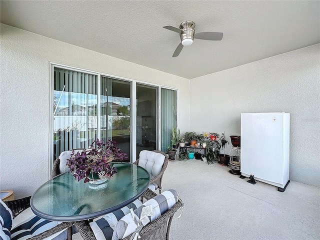 view of patio / terrace with ceiling fan