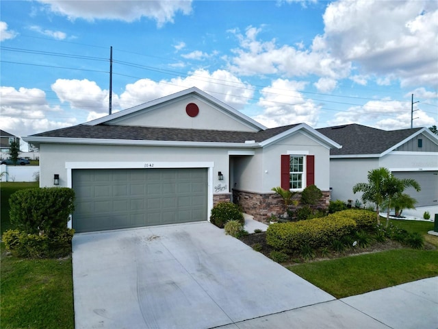 ranch-style house with a garage