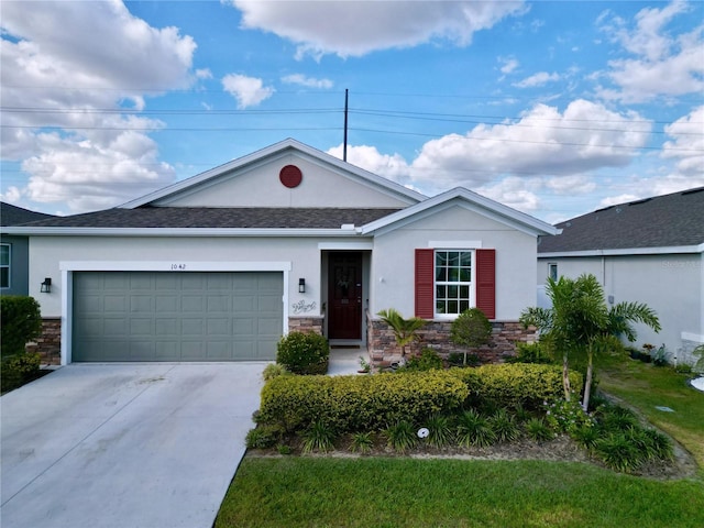 ranch-style house with a garage