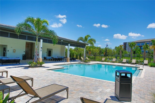 view of pool with a patio area