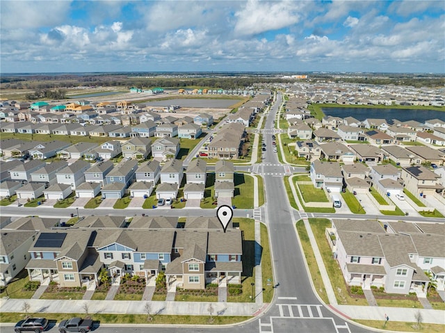 bird's eye view with a residential view