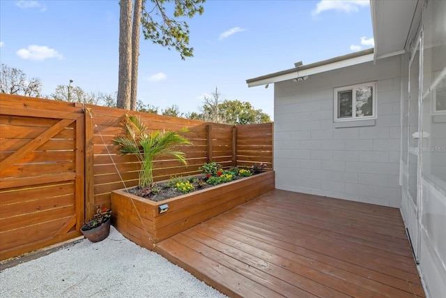 view of wooden terrace