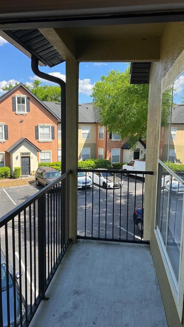 balcony with a residential view