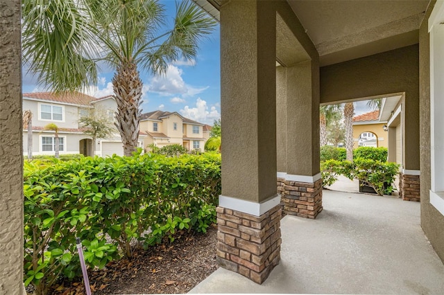 view of patio / terrace with a residential view