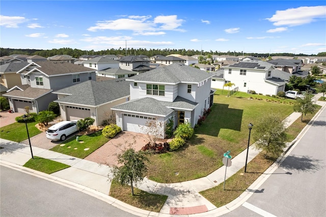 aerial view featuring a residential view